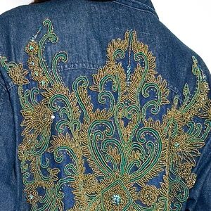 One of a Kind Embroidered Denim Jacket